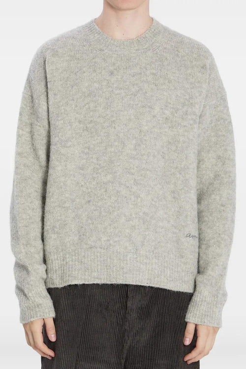 Ami Paris Maglia Grigio Uomo Girocollo