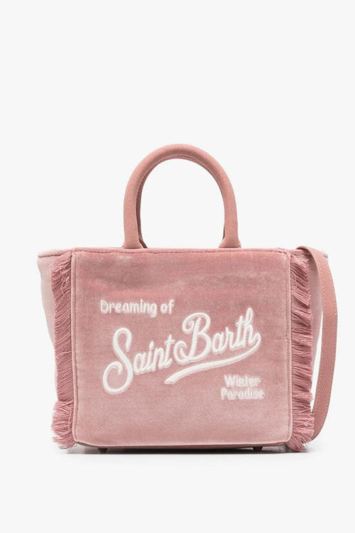 Saint Barth Borsa Rosa Donna Vanity Mini Velvet