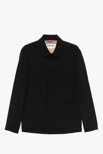 New York Camicia Tasche Applicate Uomo Nero - 5