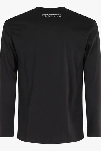 T-Shirt Nero Uomo Maniche Lunghe - 2