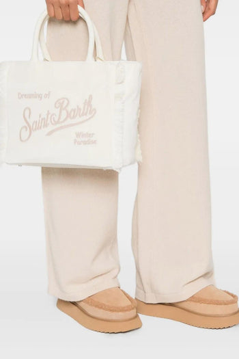 Saint Barth Borsa Bianco Donna Colette Velvet - 2