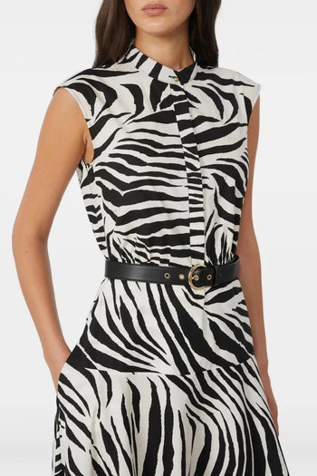 Abito Bianco-Nero Donna Zebrato - 4