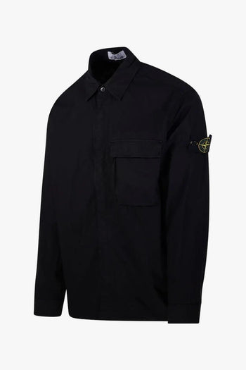 Giacca-Camicia Nero Uomo Tasca Applicata - 3