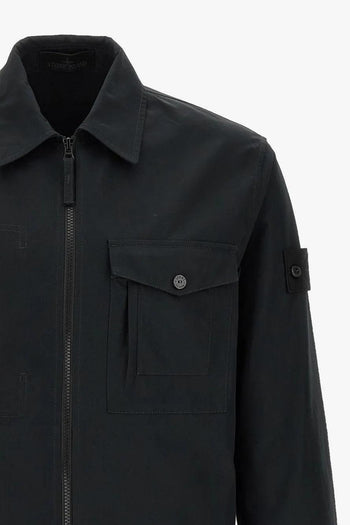 Giacca-Camicia Nero Uomo con Zip - 3