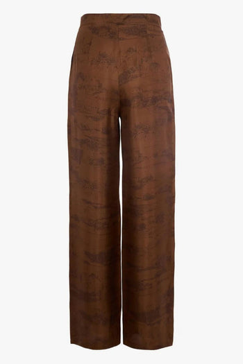 Pantalone Marrone Donna Vita Alta - 2