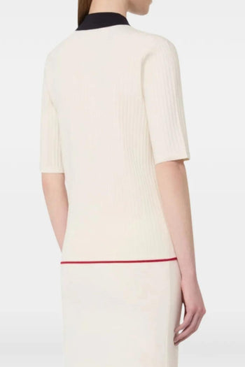 Top Bianco Donna con Colletto - 2