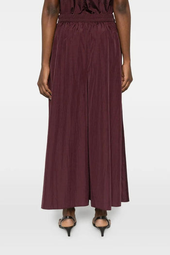 Pantaloni Prugna Donna Gamba Ampia - 3