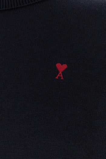 Ami Paris Maglia Blu Uomo Dolcevita Cuore - 3