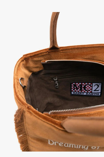 Saint Barth Borsa Marrone Donna Colette Velvet - 3