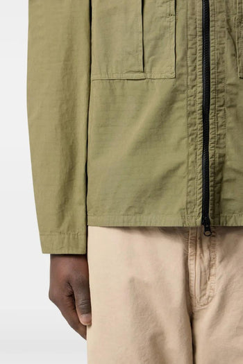 Giacca-Camicia Verde Uomo con Cerniera - 4