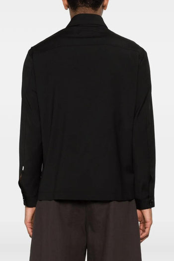 New York Camicia Tasche Applicate Uomo Nero - 3