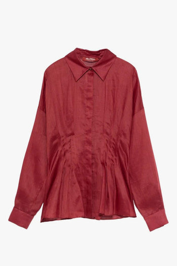 Camicia Plissettata Donna Rosso - 5