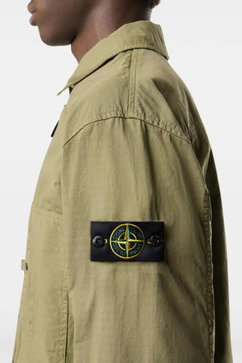 Giacca-Camicia Verde Uomo con Cerniera - 3