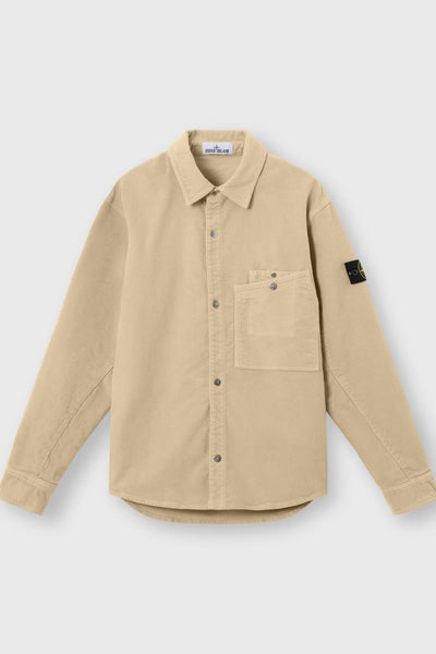 Giacca-Camicia Beige Uomo Maxi Tasca