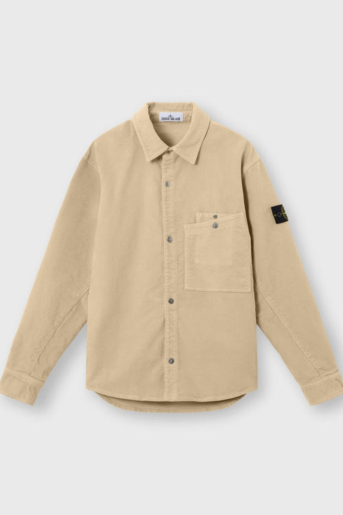 Giacca-Camicia Beige Uomo Maxi Tasca