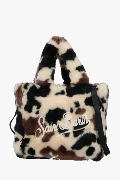 Saint Barth Borsa Beige-Marrone Donna Colette Soft Fur