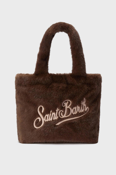 Saint Barth Borsa Marrone Donna Colette Soft Fur