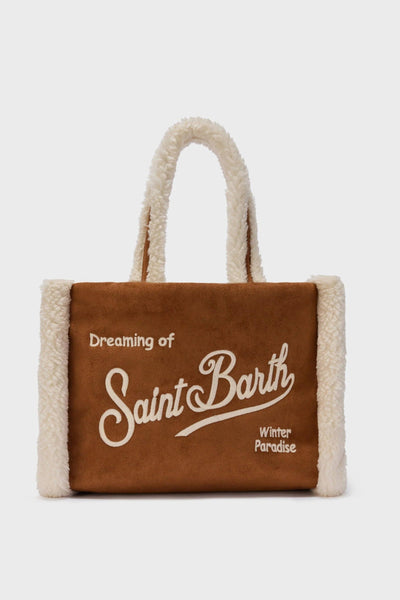 Saint Barth Borsa Marrone Donna Colette Shearling