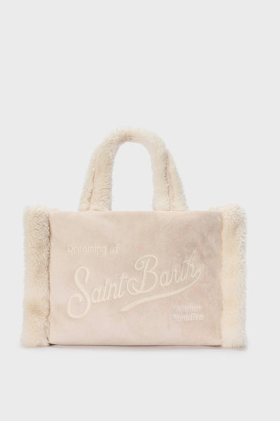 Saint Barth Borsa Bianco Donna Colette Shearling