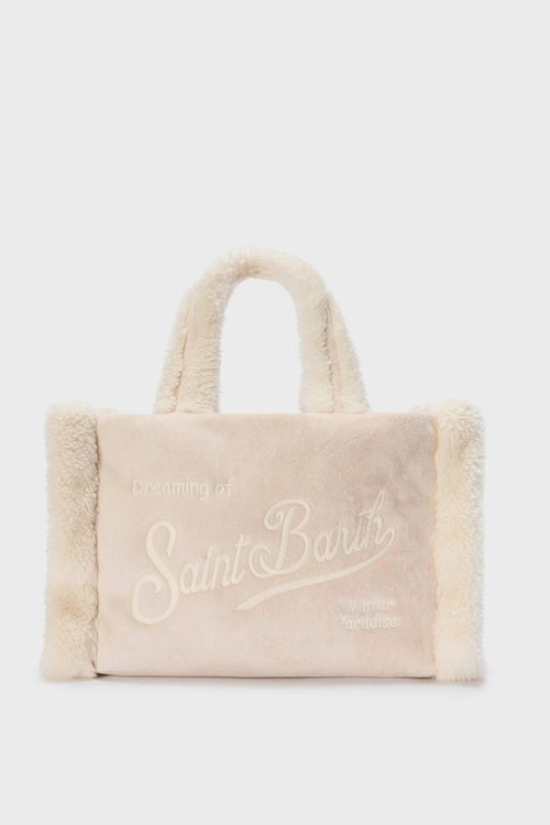 Saint Barth Borsa Bianco Donna Colette Shearling