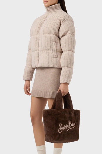 Saint Barth Borsa Marrone Donna Colette Soft Fur - 2