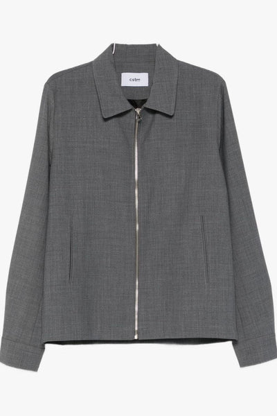 Giacca-Camicia Grigio Uomo con Zip