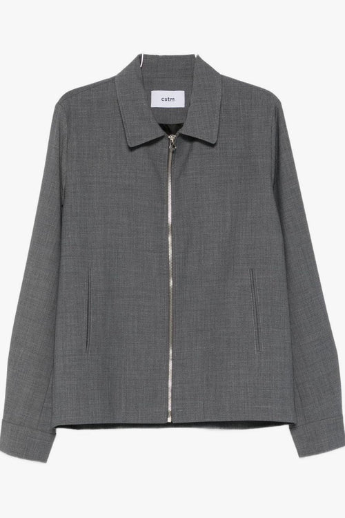Giacca-Camicia Grigio Uomo con Zip
