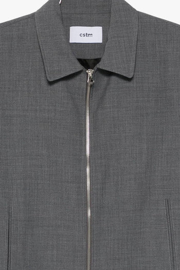 Giacca-Camicia Grigio Uomo con Zip - 2
