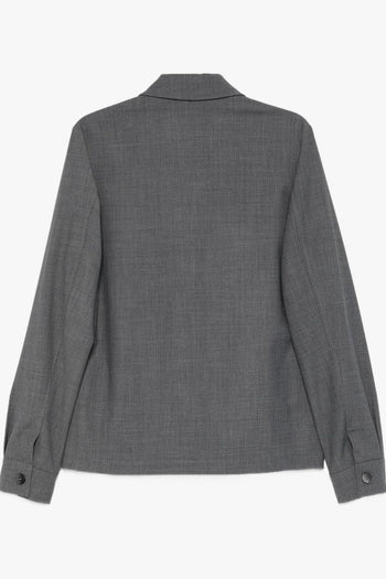 Giacca-Camicia Grigio Uomo con Zip - 3