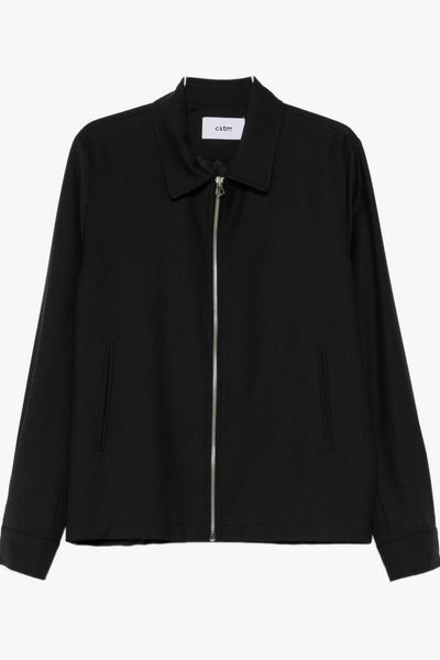 Giacca-Camicia Nero Uomo con Cerniera