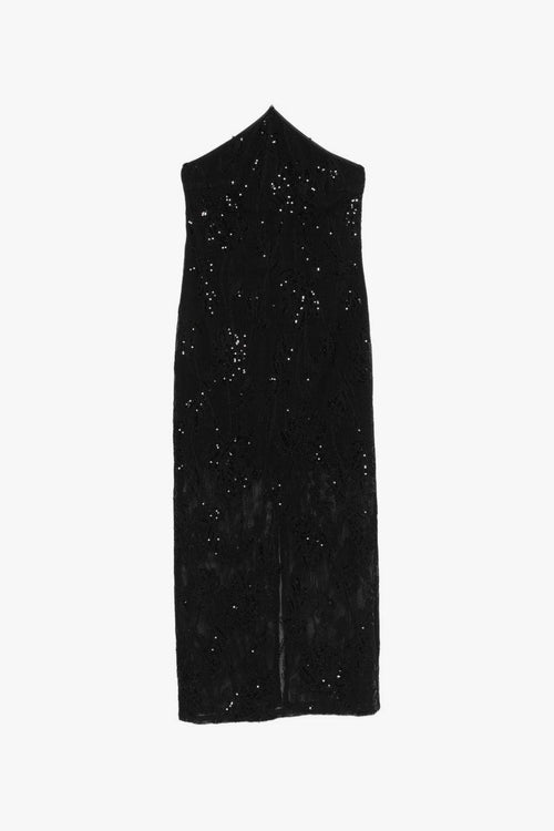 Abito Paillettes Donna Nero