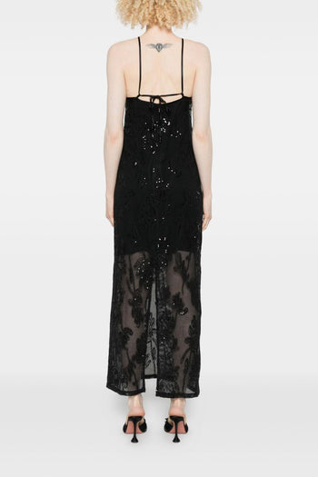 Abito Paillettes Donna Nero - 3