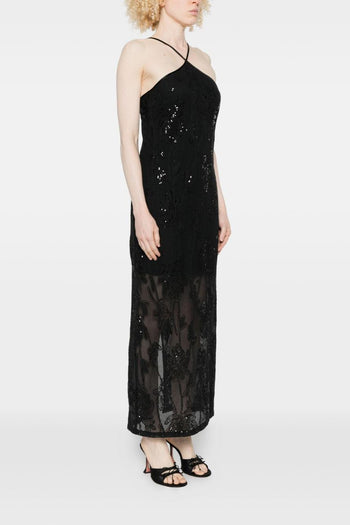 Abito Paillettes Donna Nero - 4