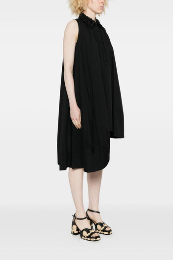 Abito Chemisier Asimmetrico Donna Nero - 3