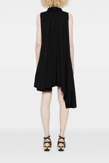 Abito Chemisier Asimmetrico Donna Nero - 4