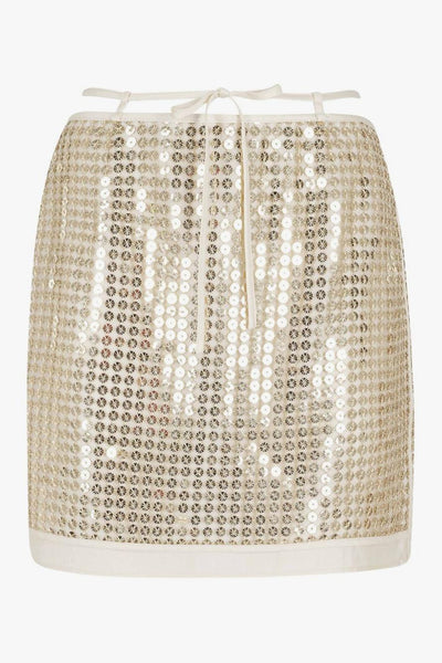 Gonna Paillettes Donna Oro
