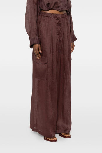 Pantalone Cargo Donna Marrone - 2