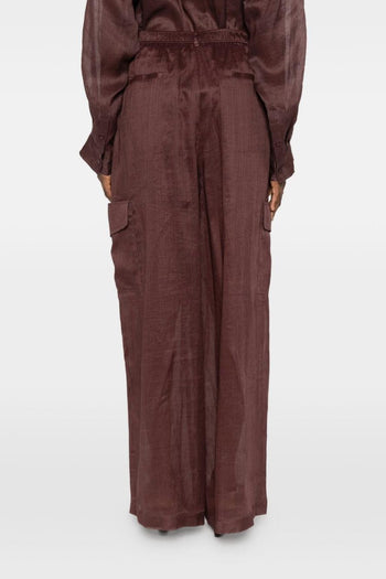 Pantalone Cargo Donna Marrone - 5