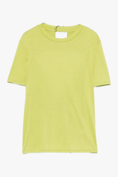 T-shirt Scollo Tondo Donna Verde