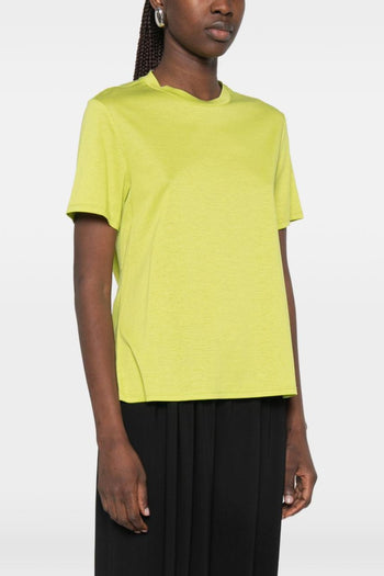 T-shirt Scollo Tondo Donna Verde - 5