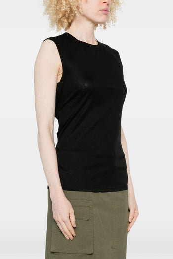 T-shirt Smanicata Donna Nero - 2