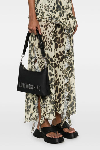 Donna Borsa Nero Placca Logo - 2