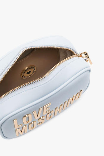 Donna Borsa Azzurro Logo Dorato - 3