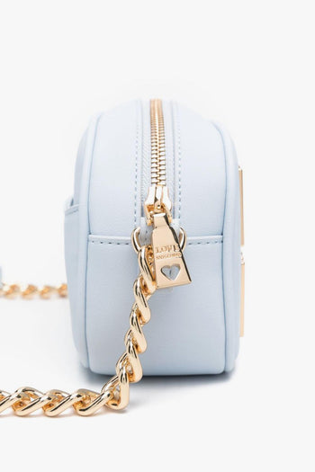 Donna Borsa Azzurro Logo Dorato - 5