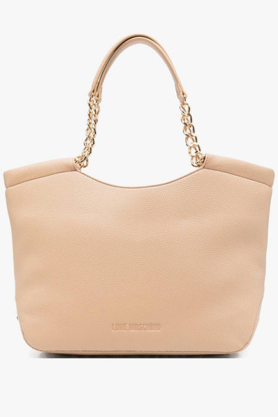 Donna Borsa Beige Tote a Spalla