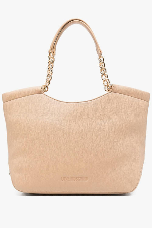 Donna Borsa Beige Tote a Spalla