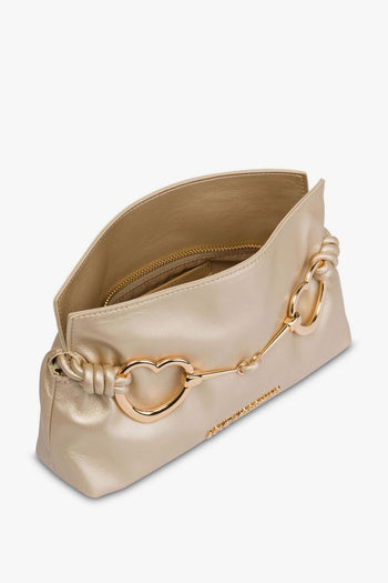 Hearts Donna Borsa Beige Effetto Metallizzato - 2