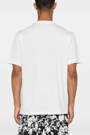 T-shirt Bianco Uomo Logo Tono su Tono - 4
