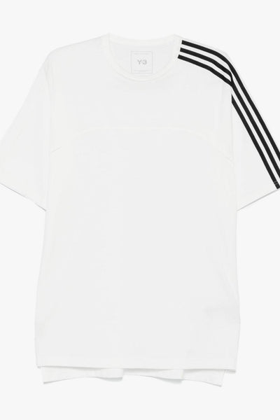 T-shirt Bianco Uomo Bande Laterali