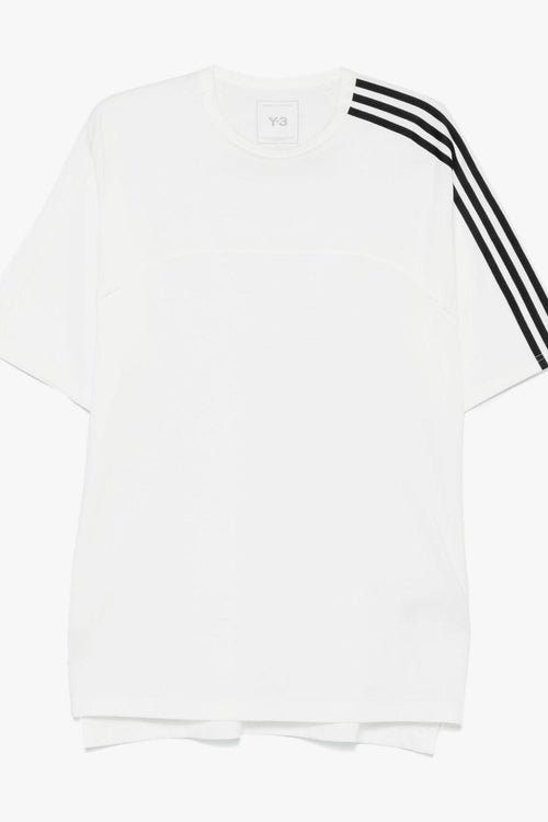 T-shirt Bianco Uomo Bande Laterali